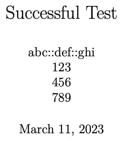 Successful test 2