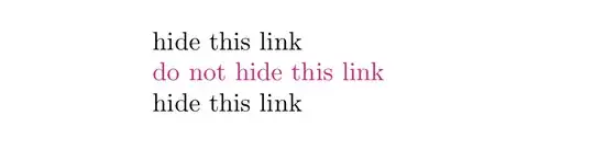 colored link among black text