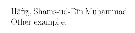 example two diacritical points