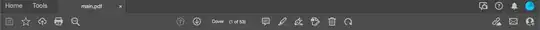 The Adobe Acrobat toolbar. In the place of the current page number, the word "Cover" is present. It is followed by "(1 of 53)."
