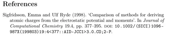 Sigfridsson, Emma and Ulf Ryde (1998). ‘Comparison of methods for deriving atomic charges from the electrostatic potential and moments’. In Journal of Computational Chemistry 19.4, pp. 377–395. doi: 10.1002/(SICI)1096-987X(199803)19:4<377::AID-JCC1>3.0.CO;2-P.