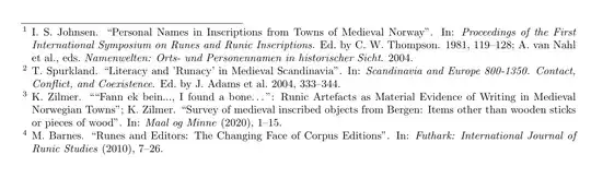 Footnotes without excess space.