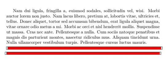 Demonstration of the additional space added by PGF to the bounding box of a picture depending on the line width