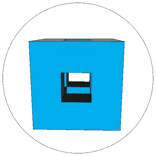 rotating cube in windows95 screensaver style