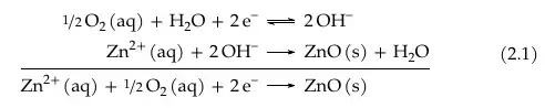 half-cell and sum reaction with equation environment