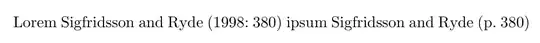 Lorem Sigfridsson and Ryde (1998: 380) ipsum Sigfridsson and Ryde (p. 380)