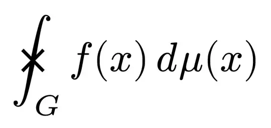 Integral with an x over it.