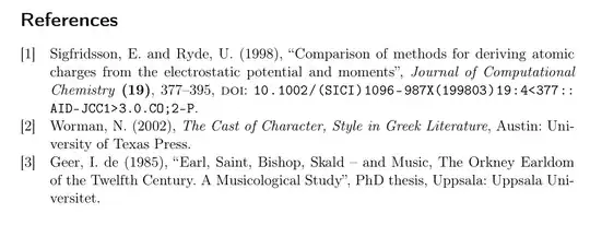 Sigfridsson, E. and Ryde, U. (1998), “Comparison of methods for deriving atomic charges from the electrostatic potential and moments”, Journal of Computational Chemistry (19), 377–395, doi: 10.1002/(SICI)1096-987X(199803)19:4<377::AID-JCC1>3.0.CO;2-P.
