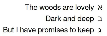 A Hebrew presentation with a Hebrew enumerated list