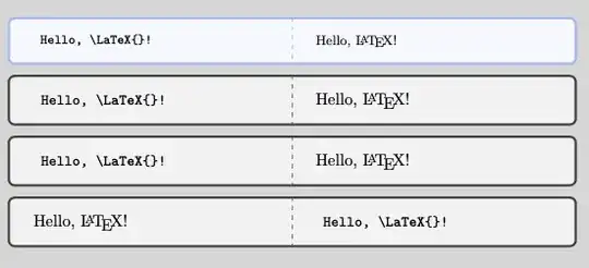Output from MWE showing results using listings.