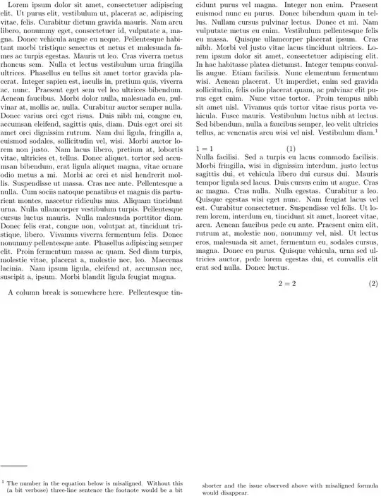 a pdf with misaligned formula (1)