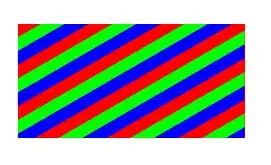 three-color stripes using uncolored pattern