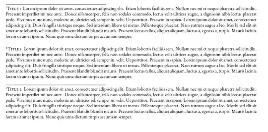 footnote space sample