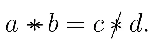 a \minusast b = c \slashast d.
