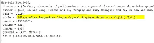 Title in the .bib file generated by Citavi