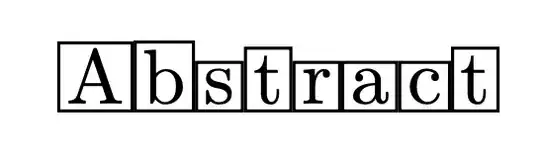 "Abstract" with boxed letters