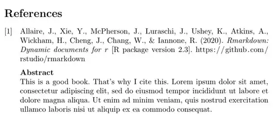 Abstract with heading in bibliography entry.