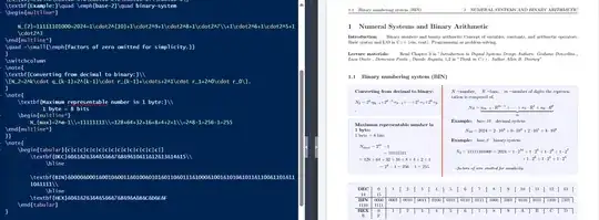 Screenshot of the problem