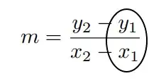 I want to circle y_1 and x_1