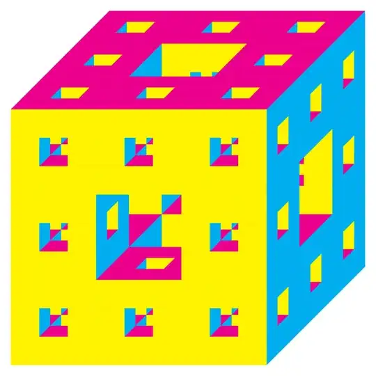 Menger sponge, level 2