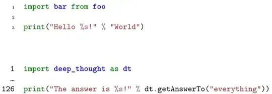 Example with skipped lines