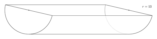 half cylinder rotated 13