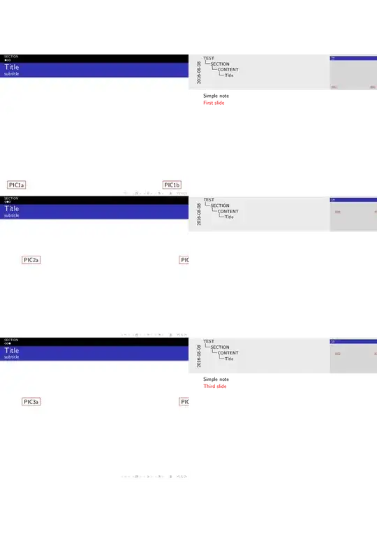 Minimal example, second compilation with show notes