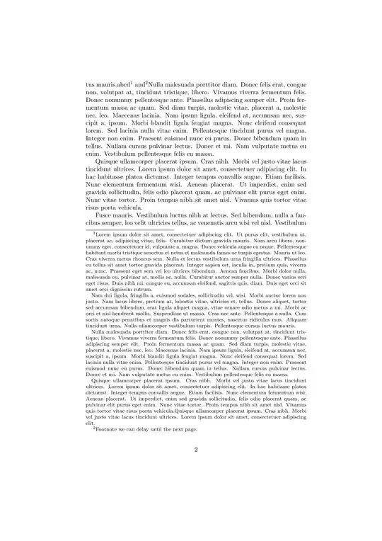 Page 2 without patching @footnotetext