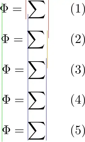 mathrlap changing horizontal spacing