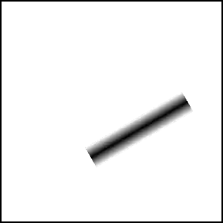 Line with fading, rotated by 30 degree
