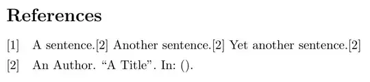 [1] A sentence.[2] Another sentence.[2] Yet another sentence.[2]
[2] An Author. “A Title”. In: ().