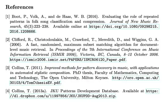 Example of using numbers option with apalike style