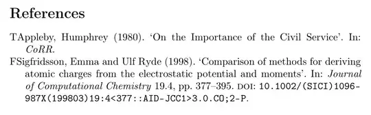 TAppleby, Humphrey (1980). ‘On the Importance of the Civil Service’. In: CoRR.//FSigfridsson, Emma and Ulf Ryde (1998). ‘Comparison of methods for deriving atomic charges from the electrostatic potential and moments’. In: Journal of Computational Chemistry 19.4, pp. 377–395. doi: 10.1002/(SICI)1096-987X(199803)19:4<377::AID-JCC1>3.0.CO;2-P.