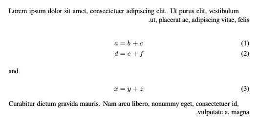 alignat with intertext in a Hebrew document