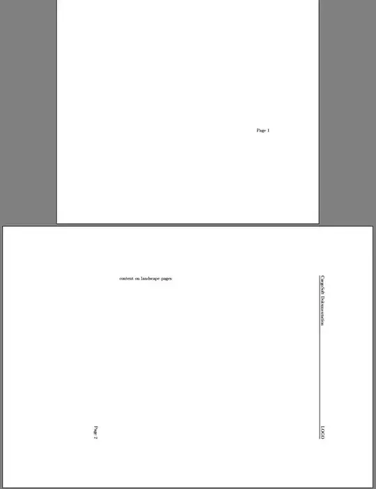 Second try with \begin{landscape} and package pdflscape