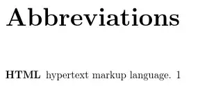 Abbreviations HTML hypertext markup language. 1