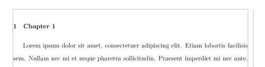 Chapter title spacing