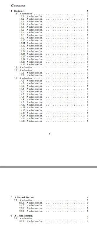 toc with break at the right place