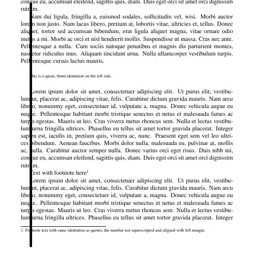 Example of the alignment