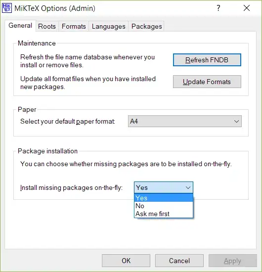 Turn on Automatically Install Packages