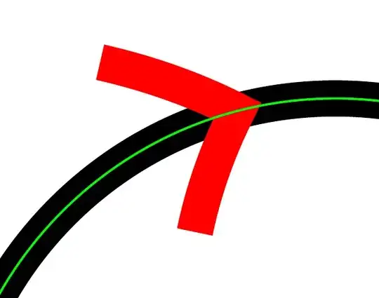 Arrow placed on path and curved along it
