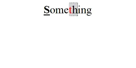 Formatting multiple characters differently within the same word