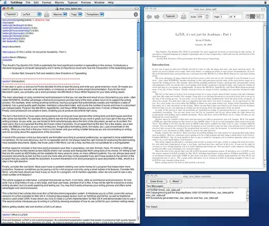 TeXShop source and preview