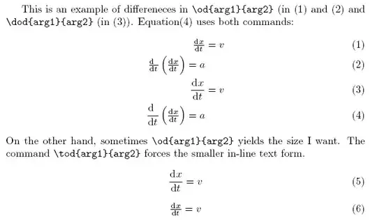 commath formatted derivatives
