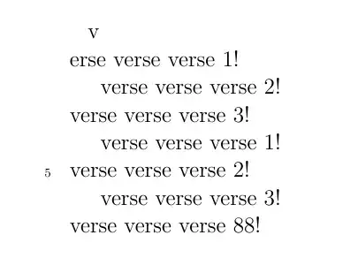 Broken line and no title astanza