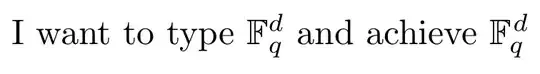 default and preferred kerning of a mathbb letter F with super- and subscripts