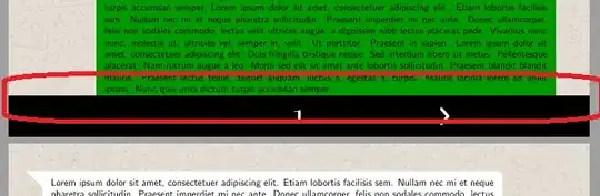 Collision with the footer