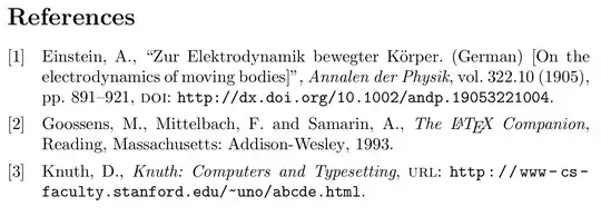 reference section of the example document