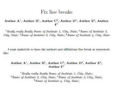 working example output