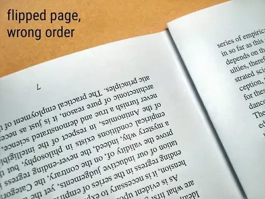 flipped page in wrong order